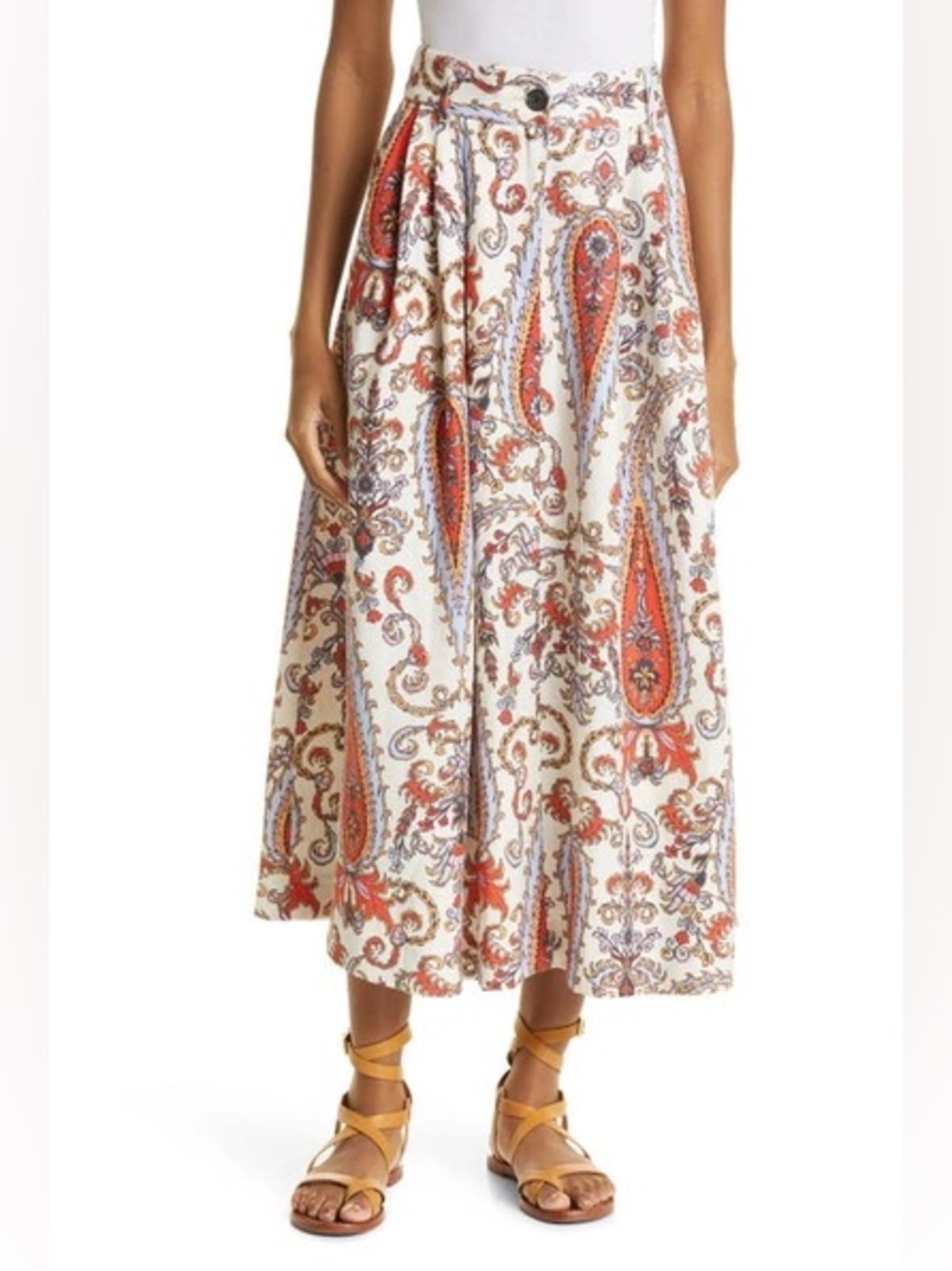 Mara Hoffman Tulay Paisley High Waist A-Line Skirt Sz 12